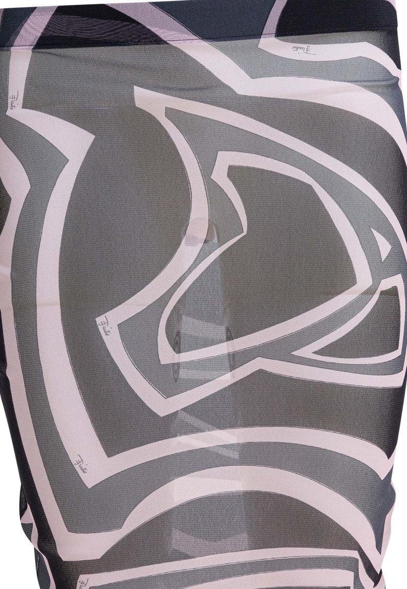 Pucci Labirinto Print Tulle Pencil Skirt Multicolor 5UJV105U749047_49511e20-f658-4625-9daa-aacbb9ad2cf7