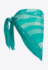 Pucci Iride-Printed Pareo Blue