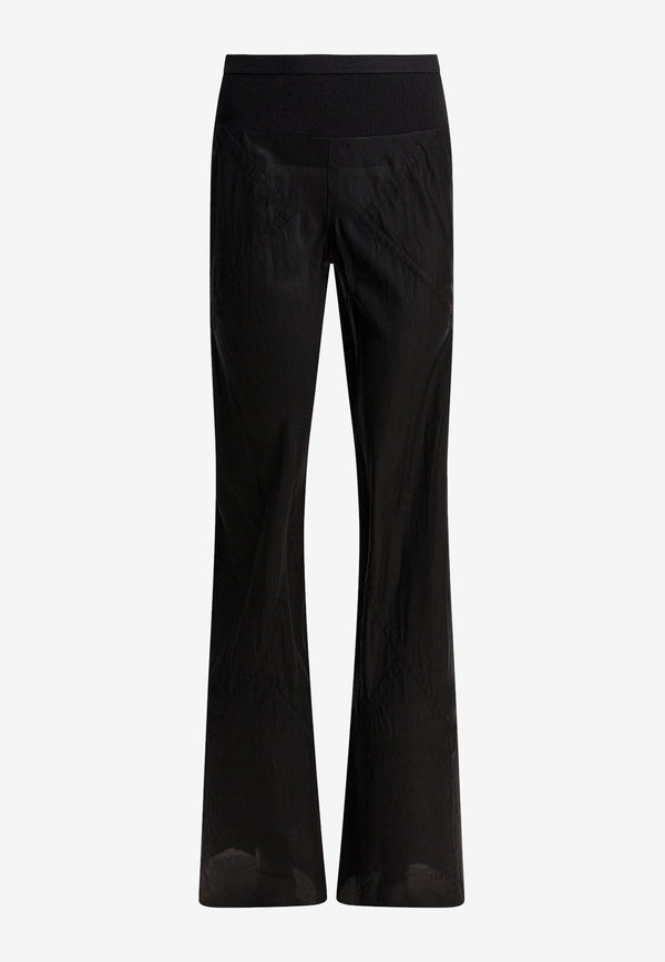 Rick Owens Bias Flared Pants  Black RP02E4301K09_b47f971f-59b4-4b55-b0d0-fa5c02e17534