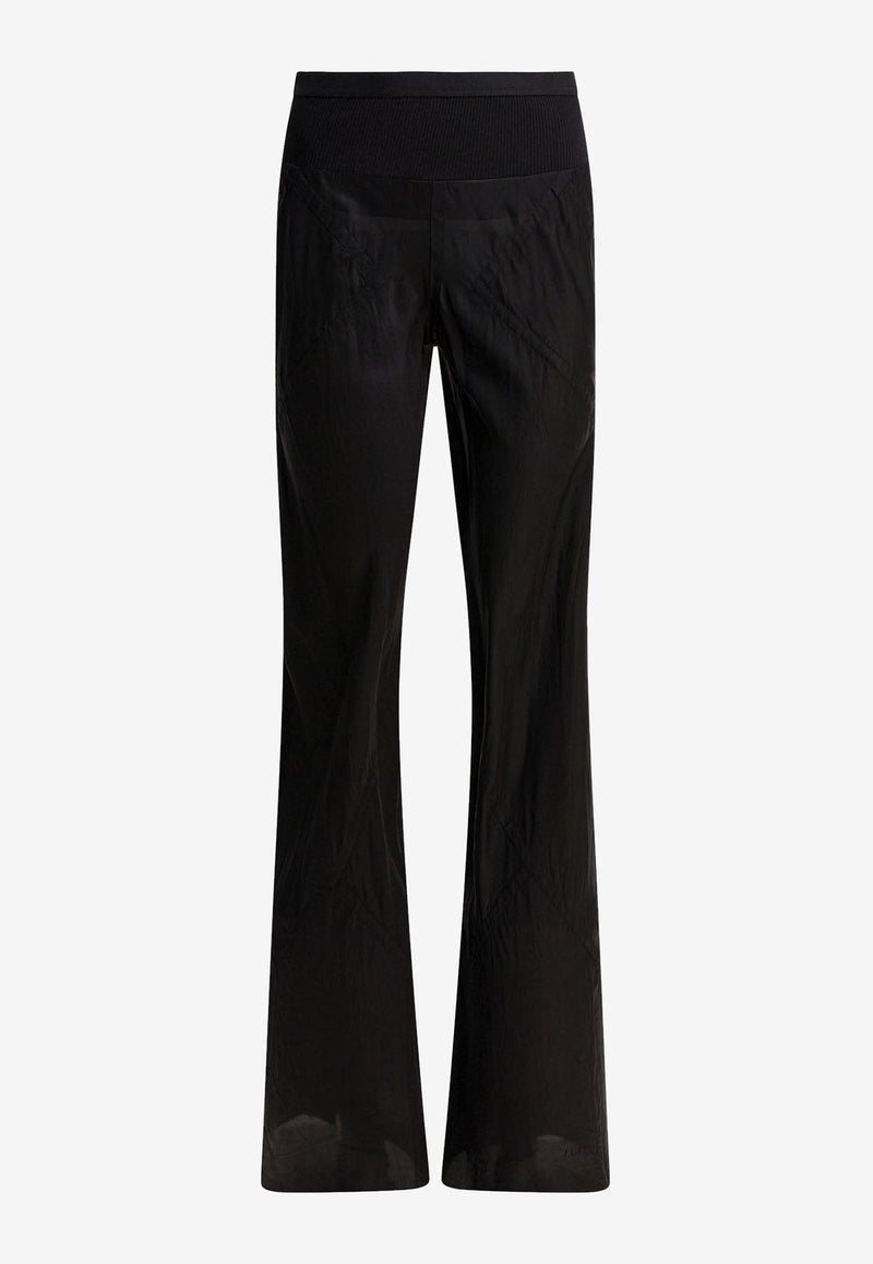 Rick Owens Bias Flared Pants  Black RP02E4301K09_b47f971f-59b4-4b55-b0d0-fa5c02e17534