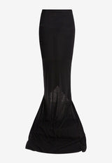 Rick Owens Edfu Ruched Maxi Skirt Black RP02E4359JR09_82847