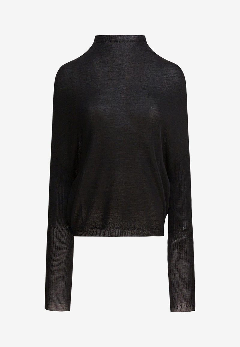 Rick Owens High-Neck Wool Sweater Black RP02E4629M09_f674b71c-9795-4456-8d90-124bc6aa71ab