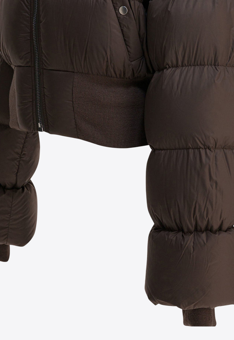 Rick Owens Concordians Cropped Puffer Jacket  Brown RP02E4775NPD378_fa525030-0851-4955-a167-3e3db00207c9