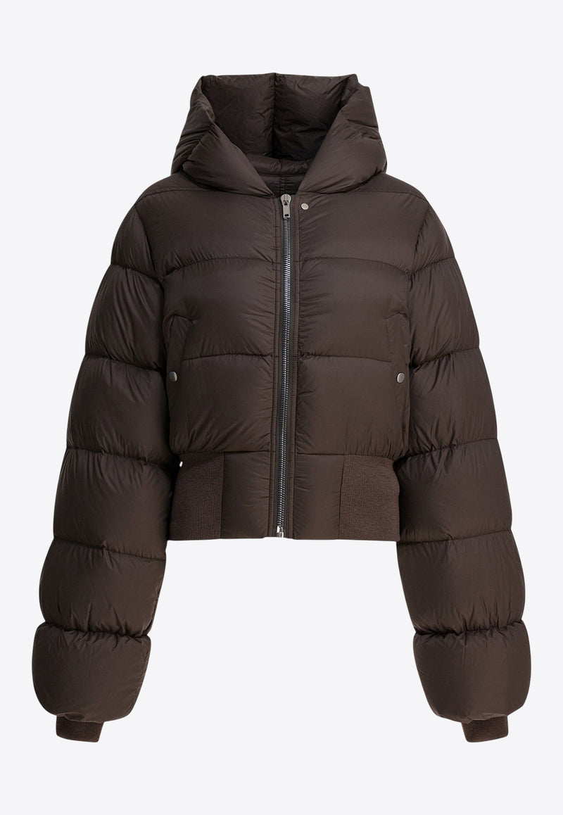 Rick Owens Concordians Cropped Puffer Jacket  Brown RP02E4775NPD378_fa525030-0851-4955-a167-3e3db00207c9