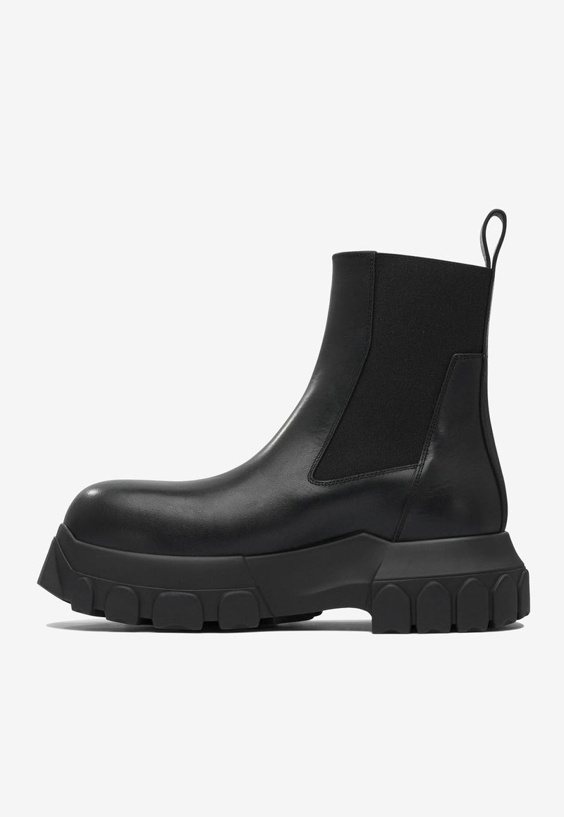 Rick Owens Beatle Bozo Tractors Ankle Boots  Black RP02E4881LGE99_82616