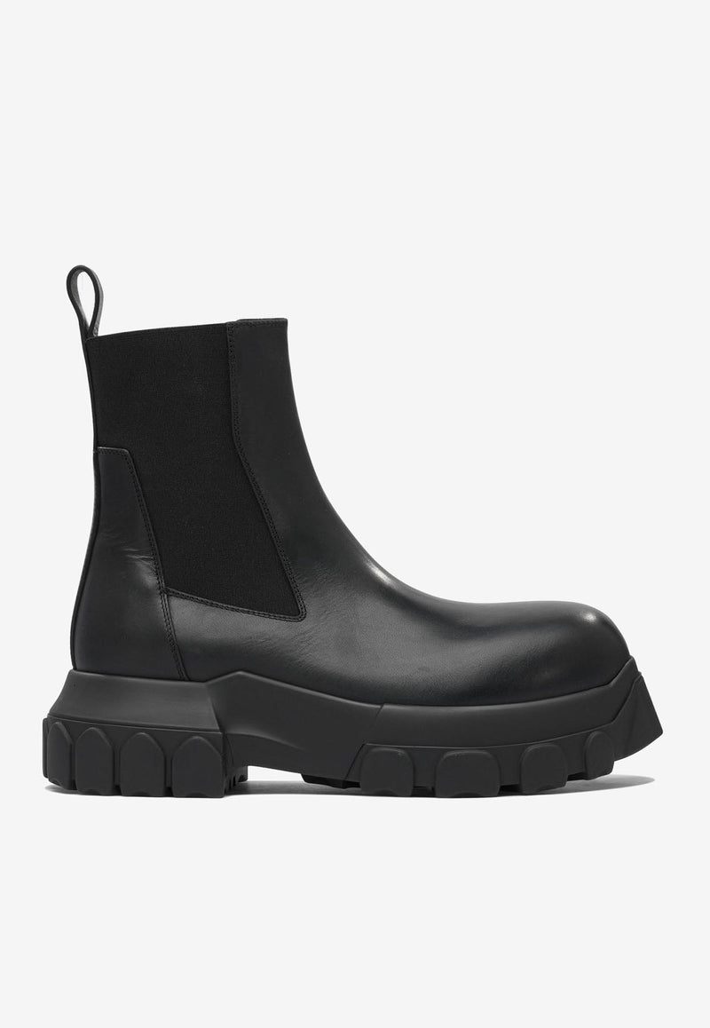 Rick Owens Beatle Bozo Tractors Ankle Boots  Black RP02E4881LGE99_82616