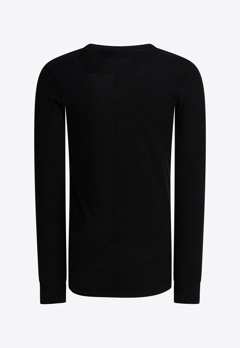 Rick Owens Crewneck Long-Sleeved T-shirt  Black RU02E1252JR09_5e61cb94-a2cb-46d5-9d7b-3e2d35f4aba3