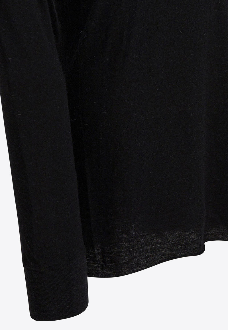 Rick Owens Crewneck Long-Sleeved T-shirt  Black RU02E1252JR09_5e61cb94-a2cb-46d5-9d7b-3e2d35f4aba3