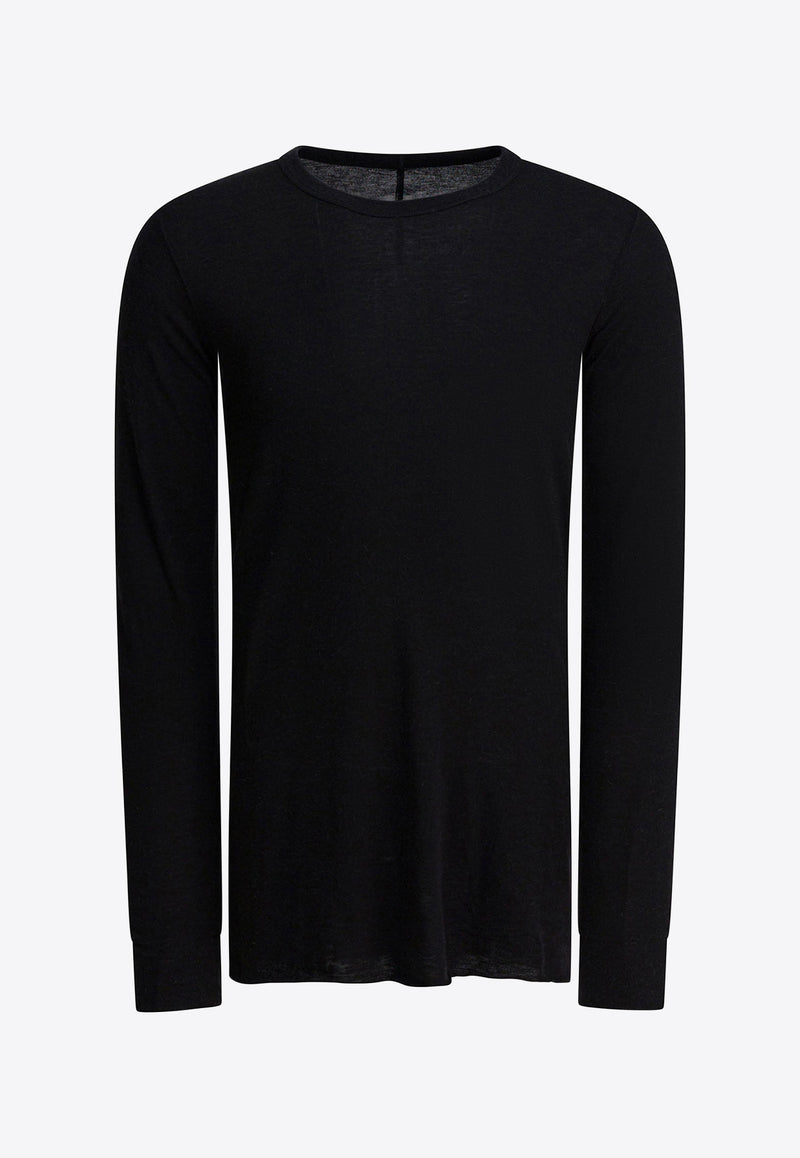 Rick Owens Crewneck Long-Sleeved T-shirt  Black RU02E1252JR09_5e61cb94-a2cb-46d5-9d7b-3e2d35f4aba3