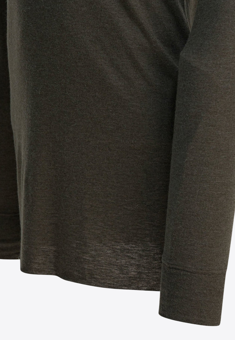 Rick Owens Basic Long-Sleeved T-shirt Green RU02E1252JR25_a744034e-f839-4400-8290-8f4b430ab891