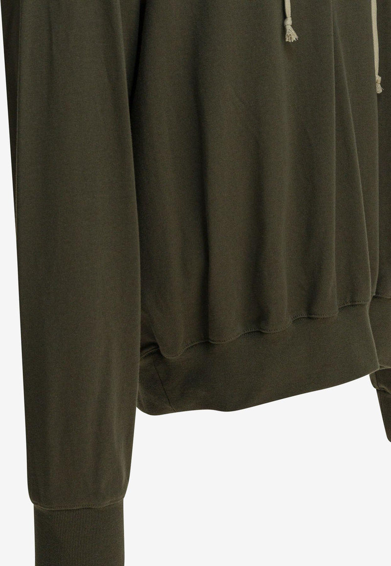 Rick Owens Drawstring Hooded Sweatshirt Green RU02E1281BA25_82868