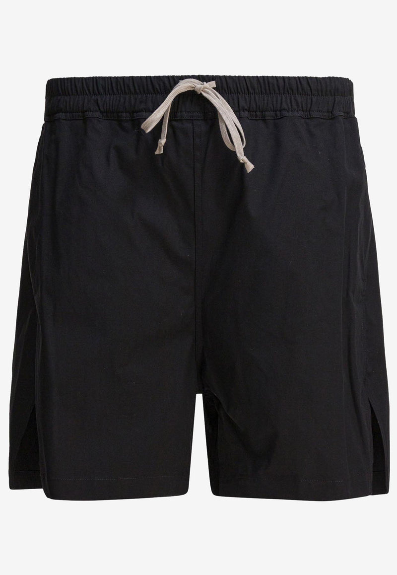 Rick Owens Elasticated Bermuda Shorts Black RU02E1397TE09_9019ce5e-914f-425a-8894-66f286fbd474