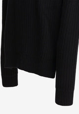 Rick Owens Turtleneck Wool Sweater Black RU02E1645KWV09_82812