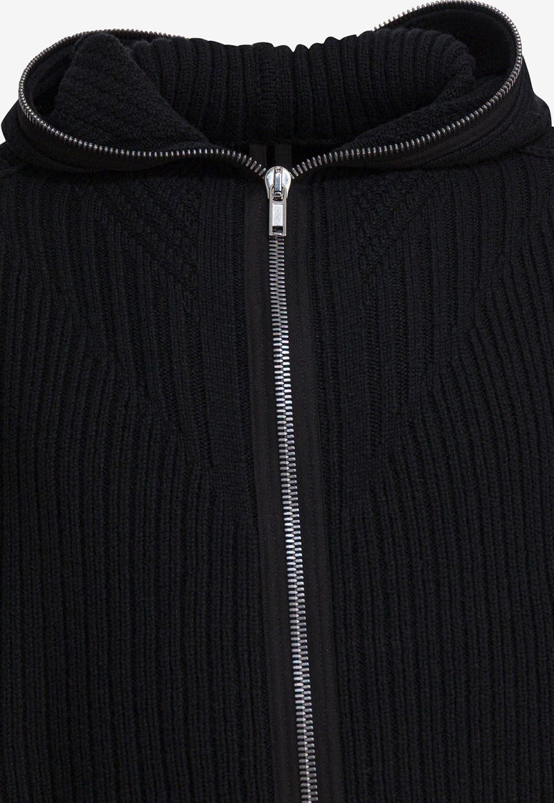 Rick Owens Wool Zipped Cardigan  Black RU02E1647KWV09_d4a39a94-0b55-4a99-9ea3-e95c2e06aa57