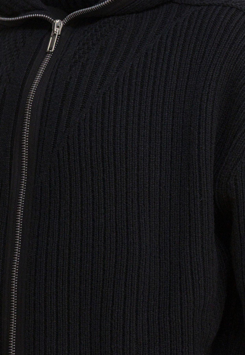 Rick Owens Wool Zipped Cardigan  Black RU02E1647KWV09_d4a39a94-0b55-4a99-9ea3-e95c2e06aa57