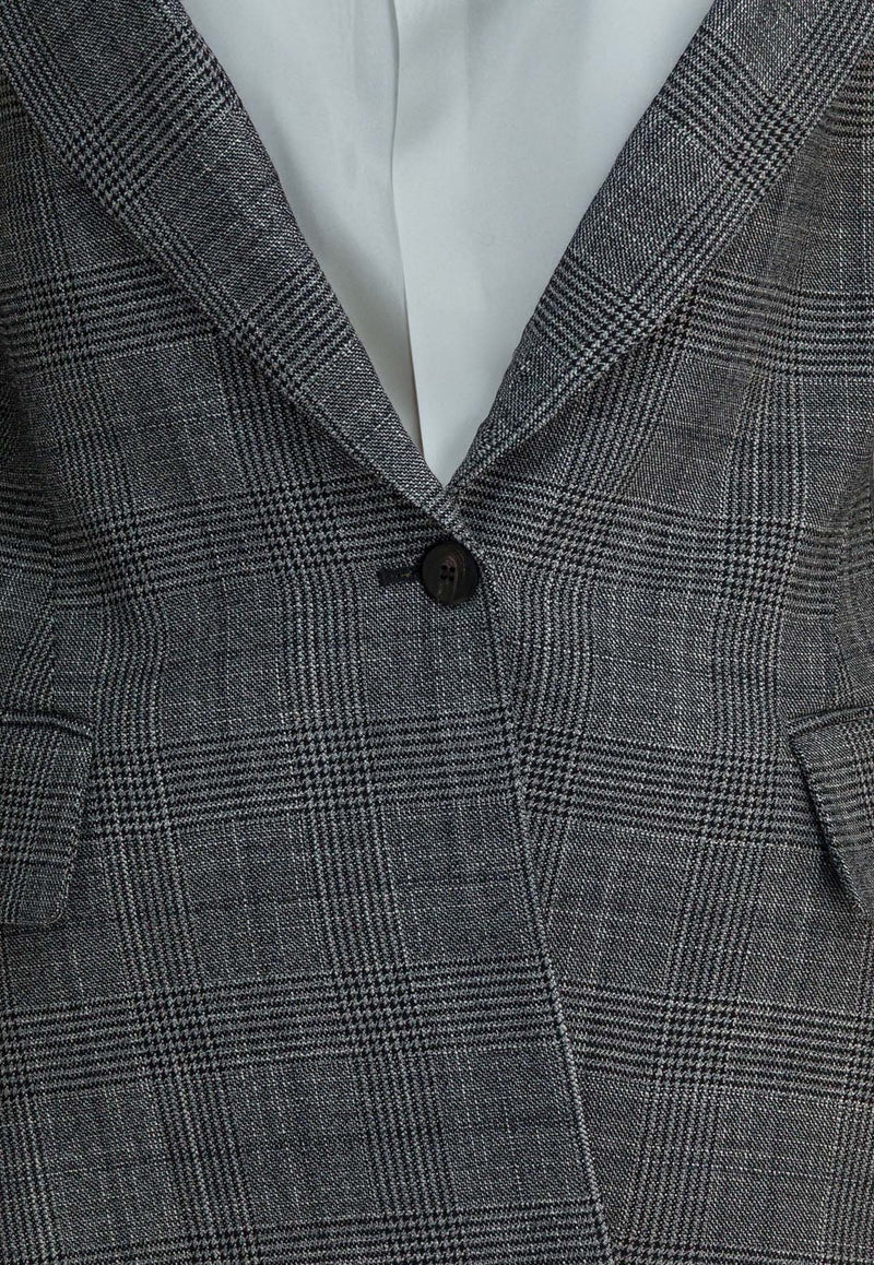 Sa Su Phi Single-Breasted Checked Blazer W25742GR0950_ce1627f9-50f9-403c-b33b-2f60fcaa1865