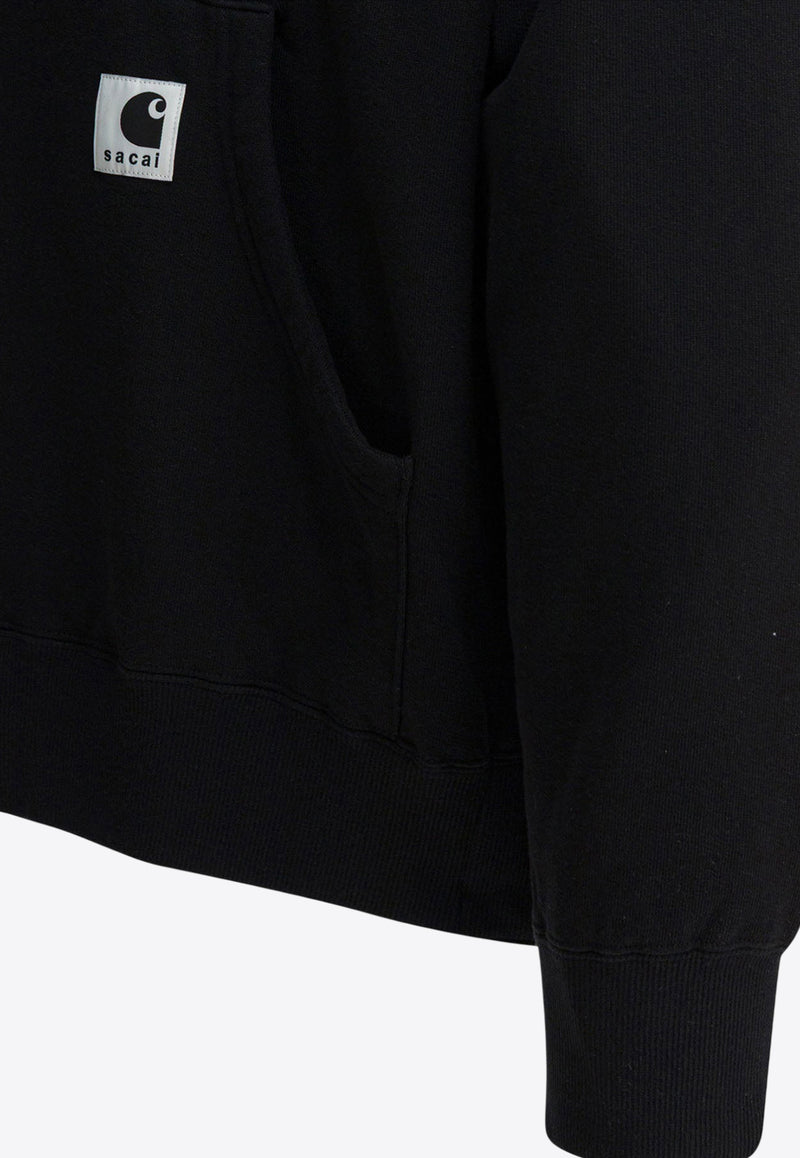 Sacai Sacai X Carhartt Wip Logo Patch Hooded Sweatshirt Black 25-00993S001_7d4ff6ae-f384-4611-b91e-5fae731236f2