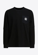 Sacai Sacai X Carhartt Wip Logo Patch Long-Sleeved T-shirt Black 25-00994S001_a70b091b-bc54-4dc7-8cb7-b4e65a90e952