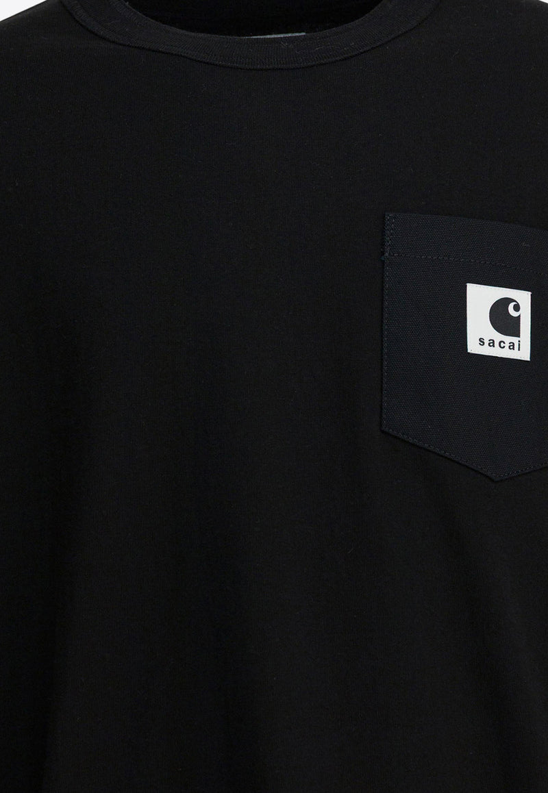 Sacai Sacai X Carhartt Wip Logo Patch Long-Sleeved T-shirt Black 25-00994S001_a70b091b-bc54-4dc7-8cb7-b4e65a90e952
