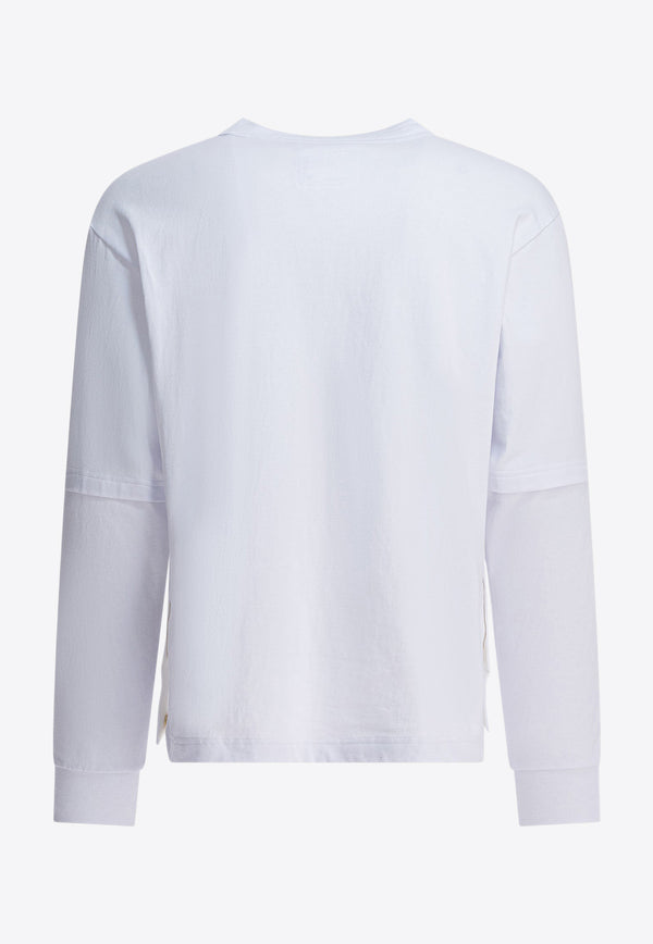 Sacai Sacai X Carhartt Wip Logo Patch Long-Sleeved T-shirt White 25-00994S101_8e4ec625-d8aa-4b47-9019-144cfc434592