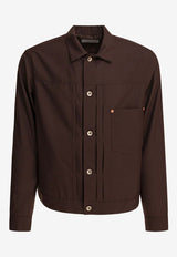 Sacai Suiting Button-Up Jacket Brown 25-03745M601_dd72a415-9e1c-4a9b-a574-50e5a3cfebe0