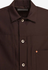 Sacai Suiting Button-Up Jacket Brown 25-03745M601_dd72a415-9e1c-4a9b-a574-50e5a3cfebe0