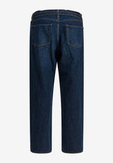Sacai Belted Straight-Leg Jeans Blue 25-03757M401_be069202-f41e-44c7-b36a-66e2e856882e