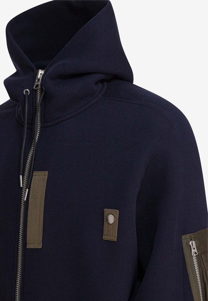 Sacai Sponge Zip-Up Sweatshirt Blue 25-03788M233_a4b0b556-b252-49f2-b09a-213365c2594a