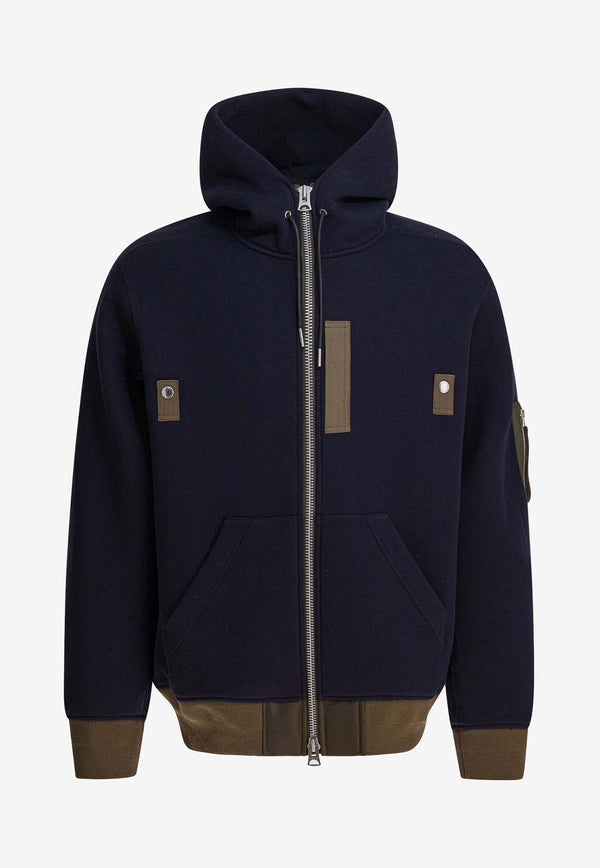 Sacai Sponge Zip-Up Sweatshirt Blue 25-03788M233_a4b0b556-b252-49f2-b09a-213365c2594a