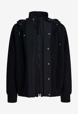 Sacai Zip-Up Layered Hooded Jacket Black 25-03812M001_0df01921-75f4-41be-be89-49f3355d1b64