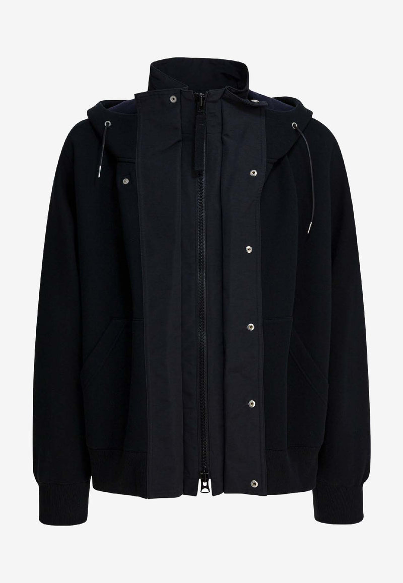 Sacai Zip-Up Layered Hooded Jacket Black 25-03812M001_0df01921-75f4-41be-be89-49f3355d1b64