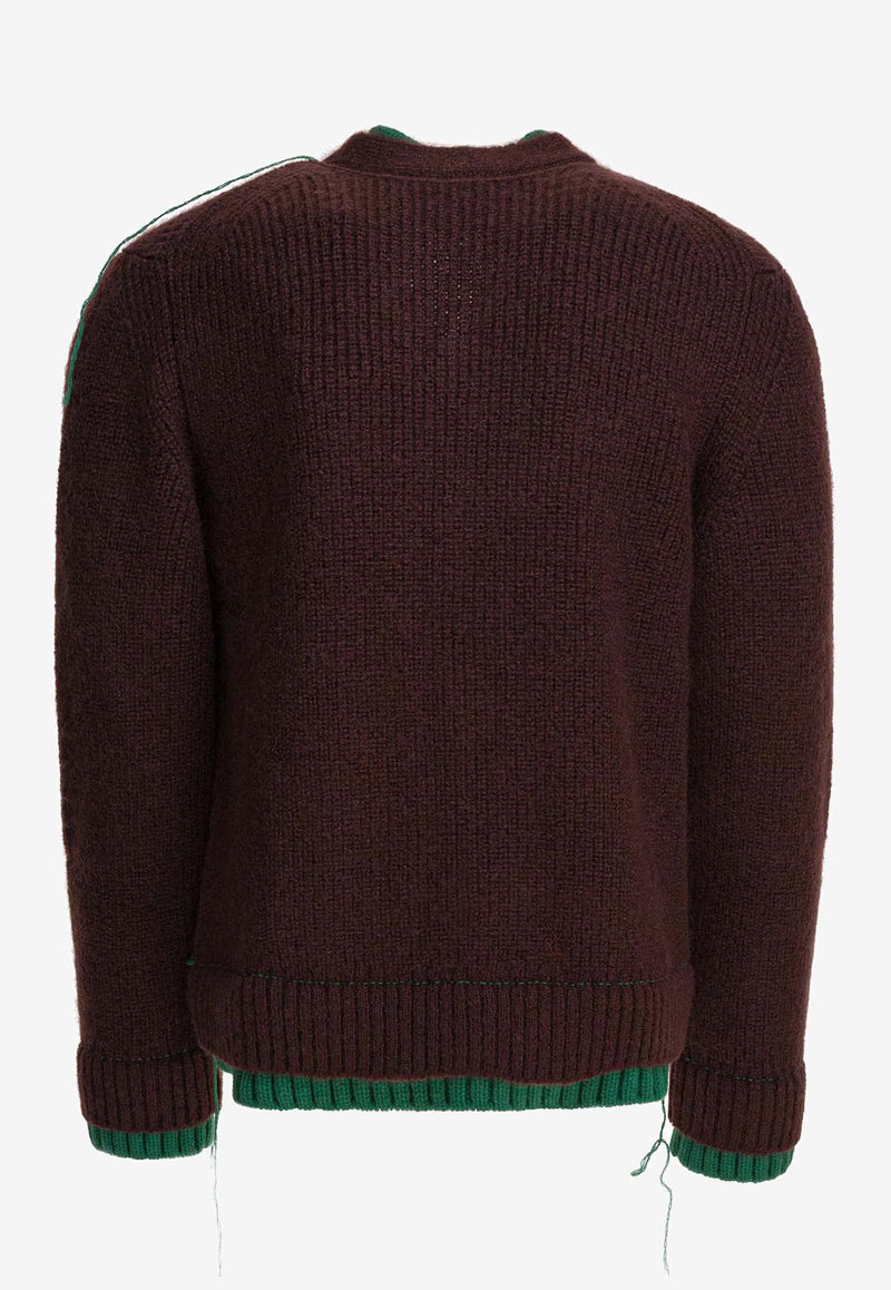 Sacai Wool-Blend Layered Cardigan Brown 25-03839M601_ff28509d-a5ca-476d-aa04-cb02d446f81f