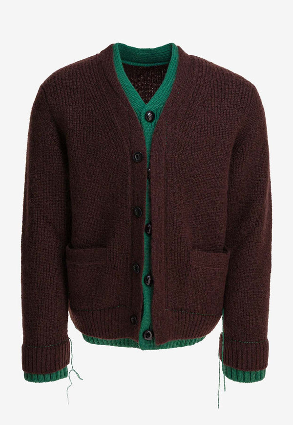 Sacai Wool-Blend Layered Cardigan Brown 25-03839M601_ff28509d-a5ca-476d-aa04-cb02d446f81f