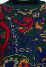 Sacai Floral Jacquard Knit Wool Sweater Multicolor 25-07984551_83010