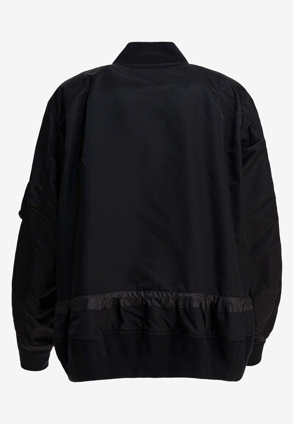 Sacai Twill Bomber Jacket Black 25-07992001_02b86465-c289-4ee1-81bf-b1f9e2054635