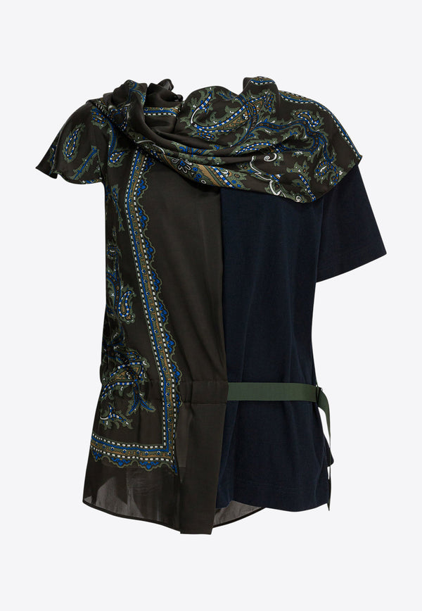 Sacai Paisley Print Paneled T-shirt Multicolor 25-08148212_73e9e099-8b03-4545-a114-25ac6bfdbaf9