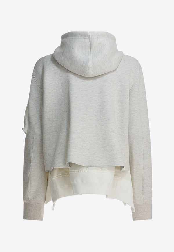 Sacai Layered Zip-Up Sweatshirt Gray 25-08171060_3663653e-3623-479c-b7fb-ccface4ff64b