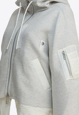 Sacai Layered Zip-Up Sweatshirt Gray 25-08171060_3663653e-3623-479c-b7fb-ccface4ff64b