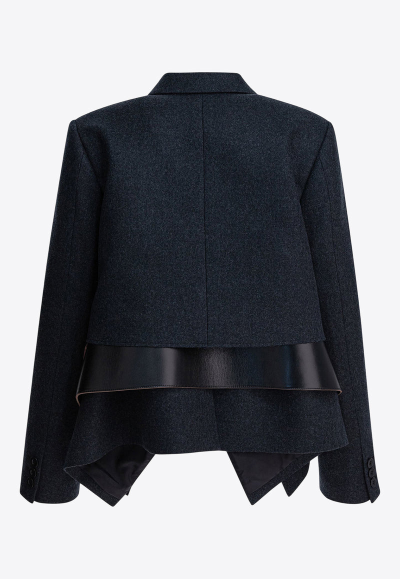 Sacai Wool Double-Breasted Coat Gray 25-08205327_2a77a800-0d37-498d-99a2-586dfd3c70f0