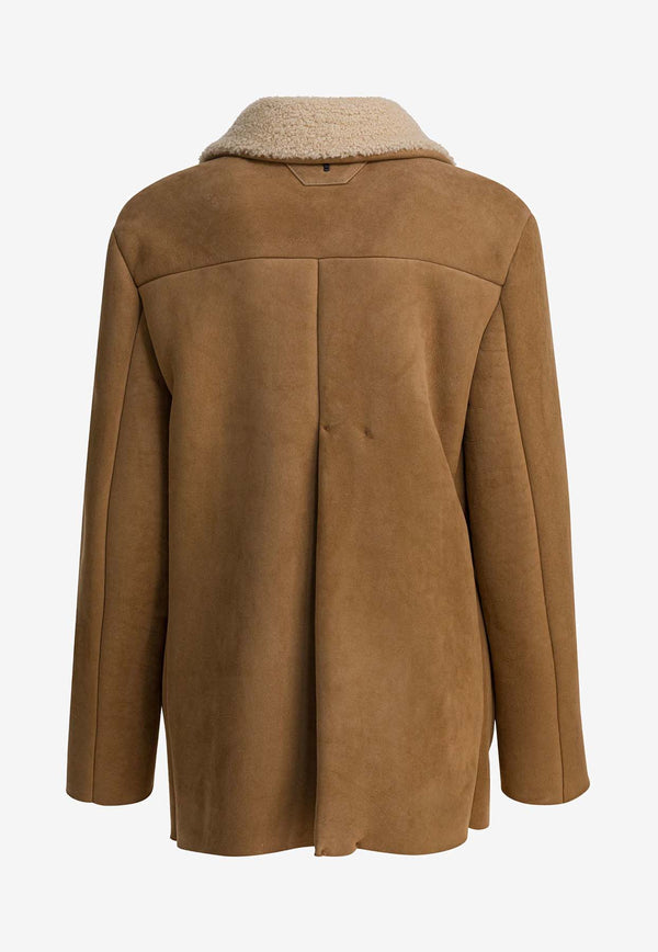 Salvatore Santoro Double-Breasted Shearling Suede Jacket Beige 49022-DTIMBERLAND_63790a31-38d8-4e10-bf95-ce88bc2ce820