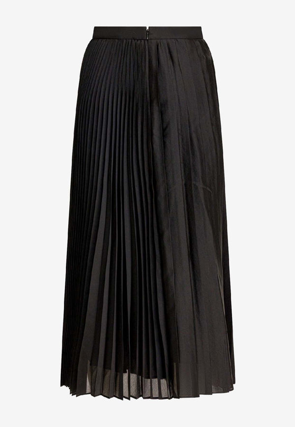 Sandbeige Pleated Maxi Skirt SBB3SK02ACBLACK_41d3793f-6d9a-43be-b0b4-a3415acd840a
