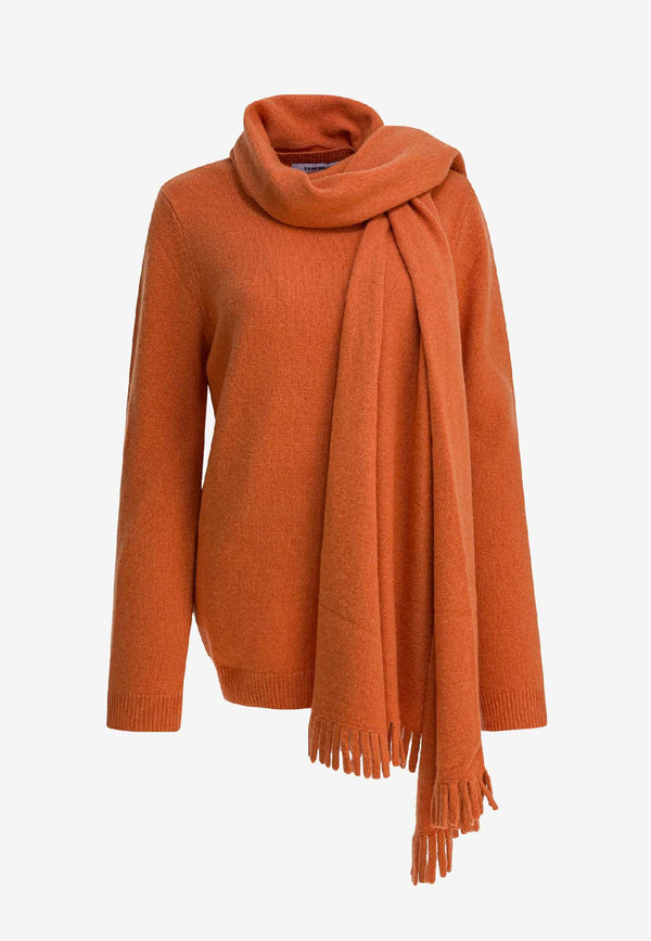 Sandbeige Wool Scarfed Sweater SBC3NT02ACORANGE_87bc9bfb-01c9-4a3c-9594-8e23bf7cae2e
