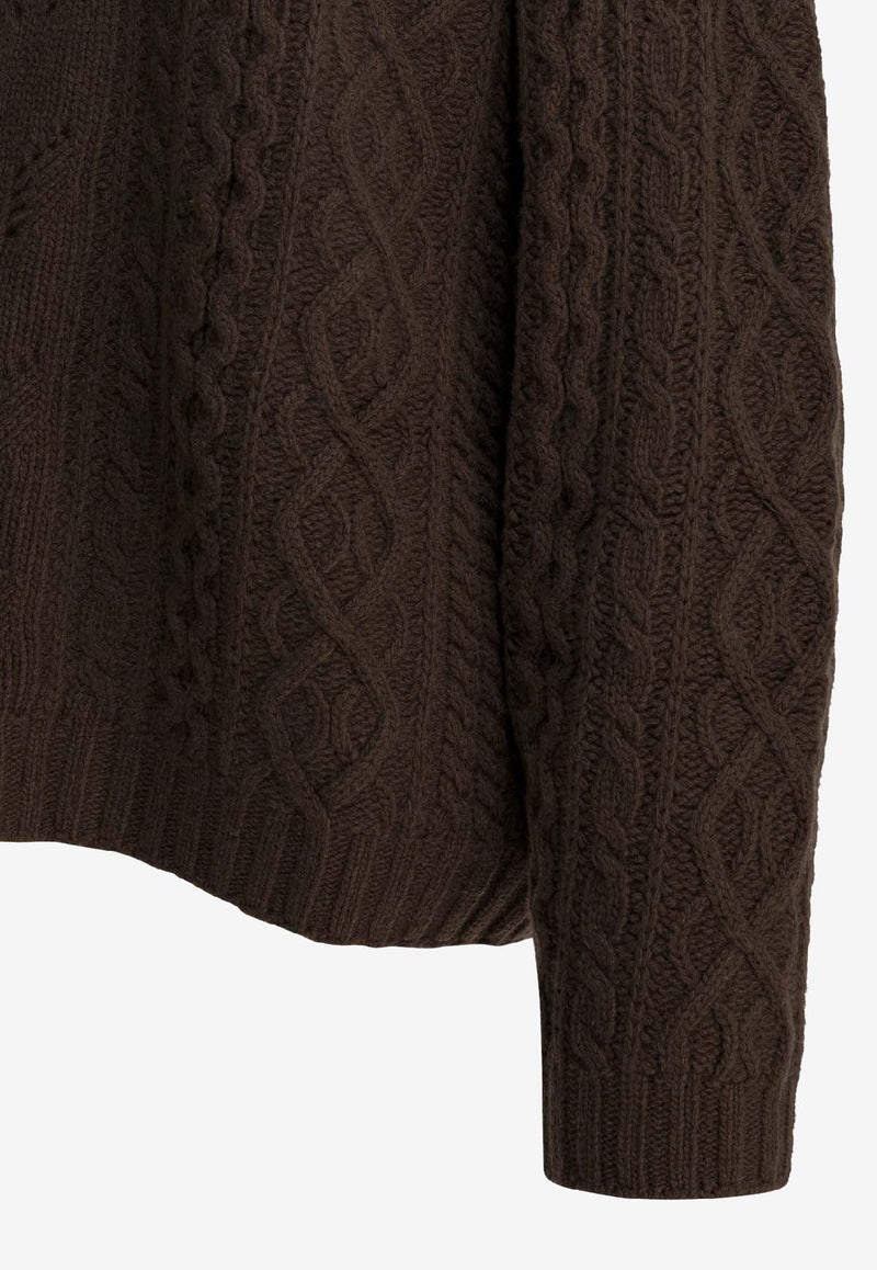 Sandbeige Wool Crewneck Sweater SBC3NT03ACMOCHA BROWN_cac52f3a-7205-4b68-9ff6-45eb0b0536fc