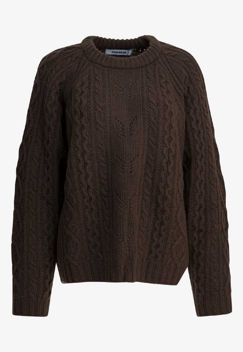 Sandbeige Wool Crewneck Sweater SBC3NT03ACMOCHA BROWN_cac52f3a-7205-4b68-9ff6-45eb0b0536fc