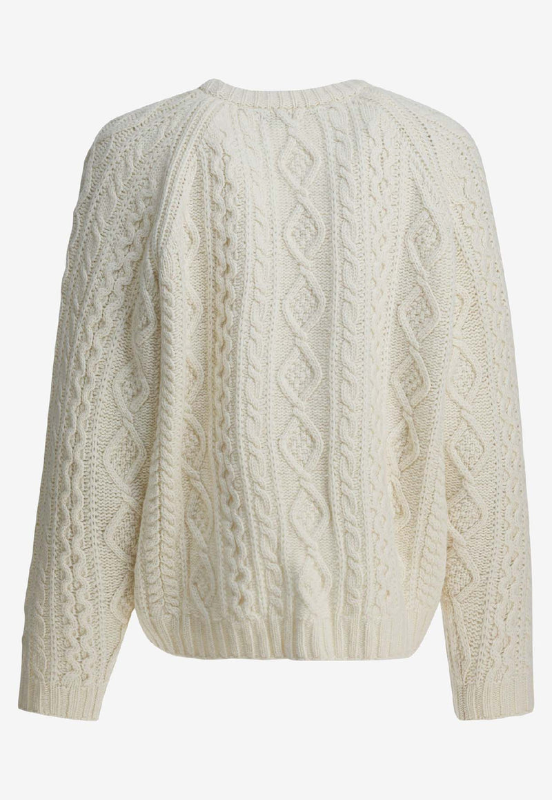 Sandbeige Wool Crewneck Sweater SBC3NT03ACWHITE_a03c2807-0897-410e-80b2-efae061c5012