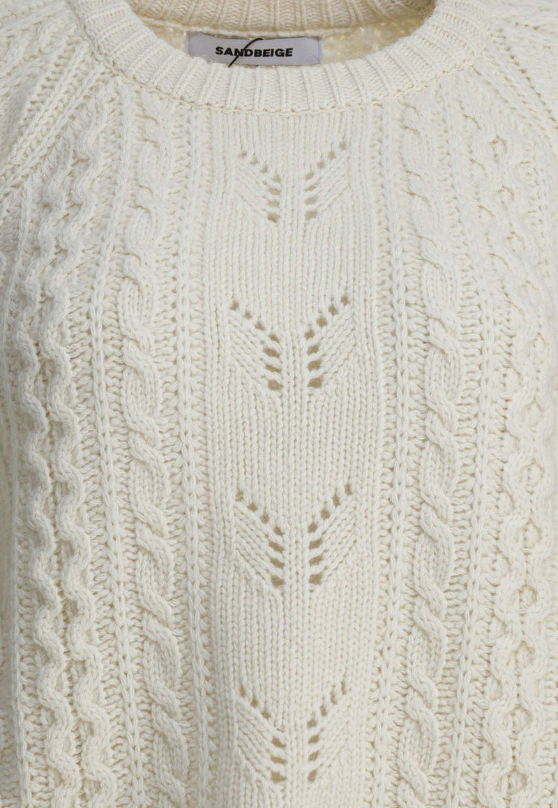 Sandbeige Wool Crewneck Sweater SBC3NT03ACWHITE_a03c2807-0897-410e-80b2-efae061c5012