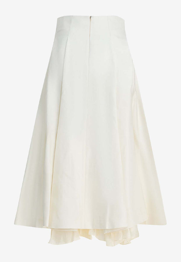 Sandbeige Pleated Midi Skirt SBC3SK04ACCREAM_d049de9c-9f64-4cc3-9d5f-e968a158183d