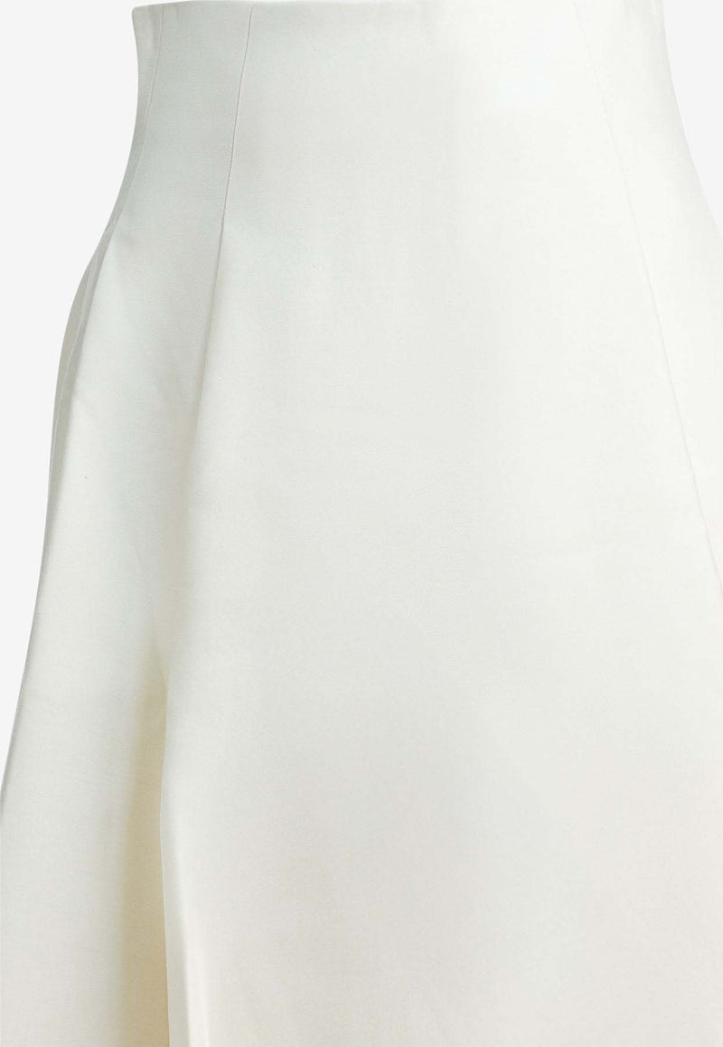 Sandbeige Pleated Midi Skirt SBC3SK04ACCREAM_d049de9c-9f64-4cc3-9d5f-e968a158183d