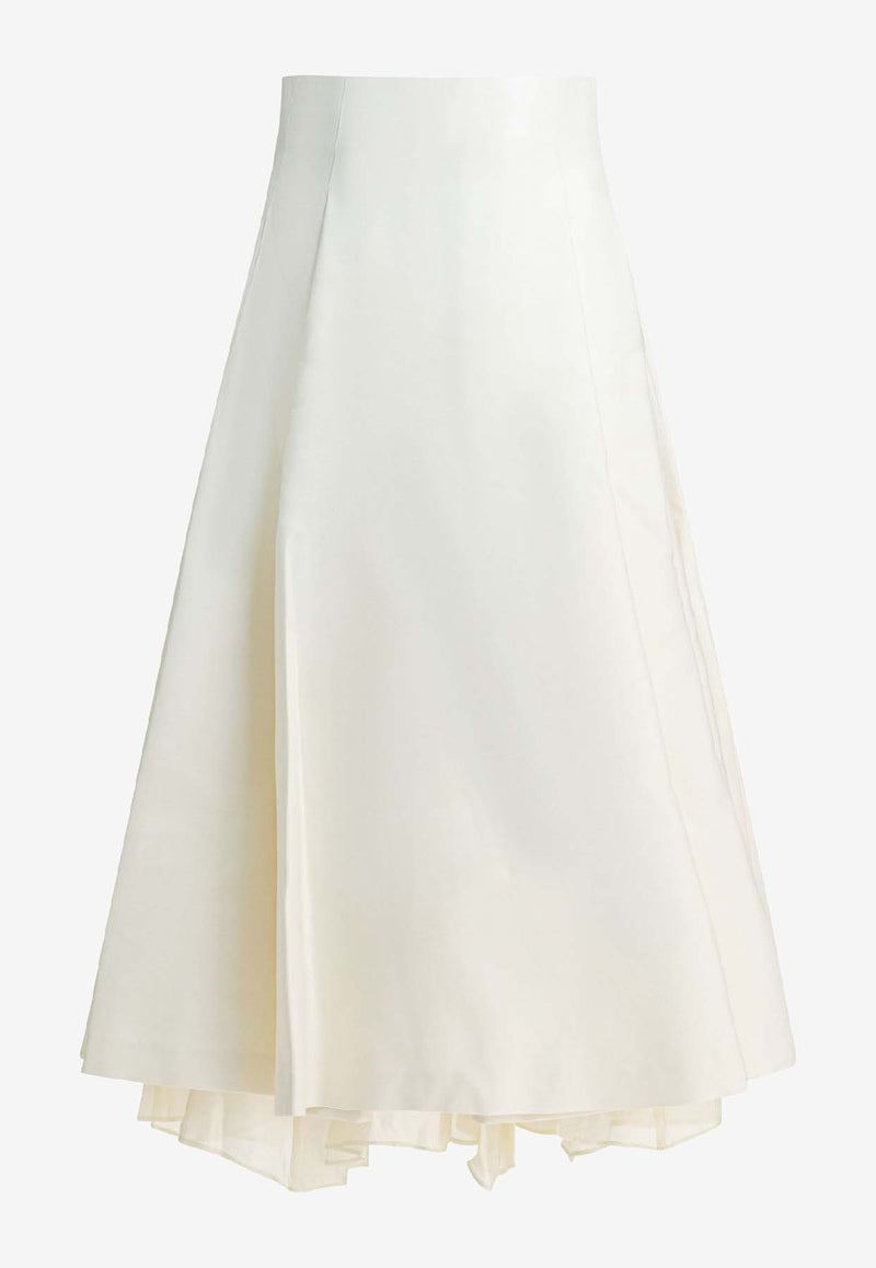 Sandbeige Pleated Midi Skirt SBC3SK04ACCREAM_d049de9c-9f64-4cc3-9d5f-e968a158183d