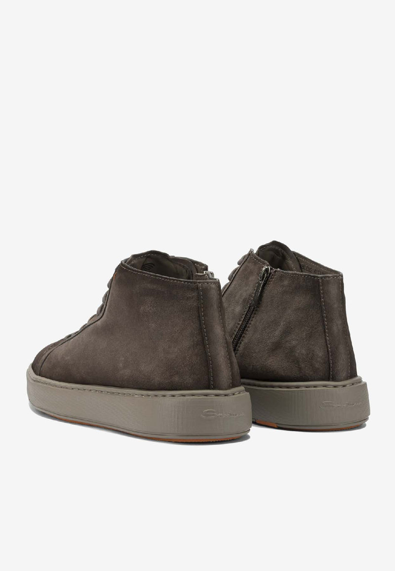 Santoni Leather High-Top Sneakers Gray MBCD22141TARKAOLE81E81_57d1b6d6-f68f-49a7-8c22-ecc285645f0d